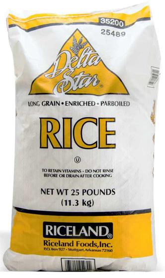 Delta Parboiled Rice 25 Lb