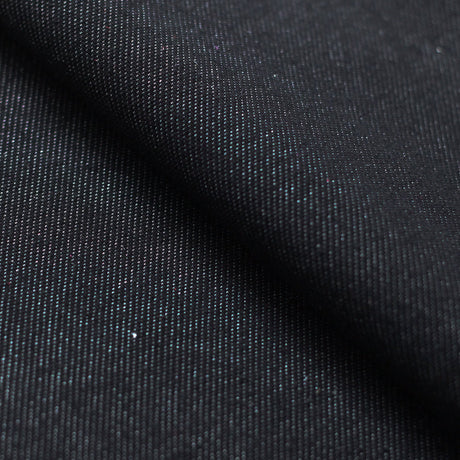 Hot Denim Cotton Poly Spandex Fabric - Denim Blue And Black, Solid, 58/60" Width (1 Yard)