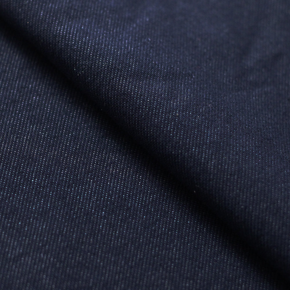 Hot Denim Cotton Poly Spandex Fabric - Denim Blue And Black, Solid, 58/60" Width (1 Yard)
