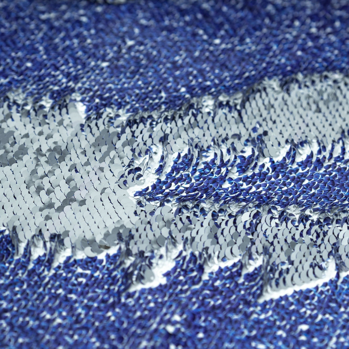 Denim Printed Flip Sequin On Spandex Fabric - Blue Denim Print, 58/60" Width (1 Yard)