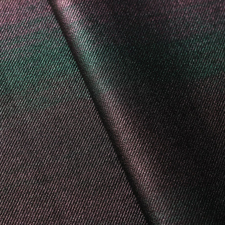 Denim Ombre Foil Polyester Nylon Spandex Fabric - Multi And Dark Denim Ombre, 58/60" Width (1 Yard)