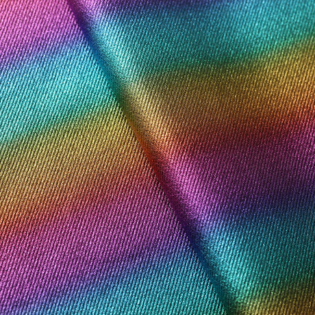 Denim Ombre Foil Polyester Nylon Spandex Fabric - Multi And Dark Denim Ombre, 58/60" Width (1 Yard)