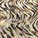 Foil Printed Spandex Zebra Fabric