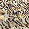 Desert Zebra Nylon Spandex Fabric - Zebra Foil Print, 56" Width (1 Yard)