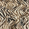 Desert Zebra Nylon Spandex Fabric - Zebra Foil Print, 56" Width (1 Yard)