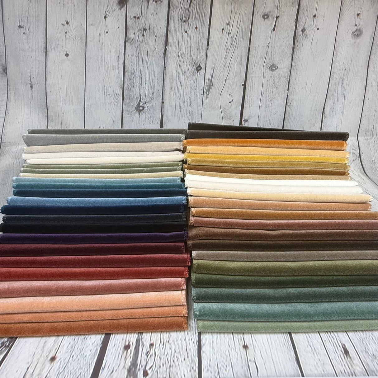 Velvet Upholstery Fabric by the Yard - Deveraux Plain Soft Woven