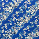 Peachskin Fabric Diagonal Hibiscus Plumeria Sea Turtle Swirl