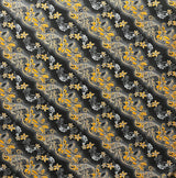 Diagonal Tiare Lei Polyester Fabric - Traditional Polynesian Tattoo Print, 36" X 45" (1 Yard)