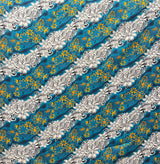 Diagonal Tiare Lei Polyester Fabric - Traditional Polynesian Tattoo Print, 36" X 45" (1 Yard)