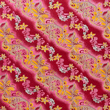 Diagonal Tiare Lei Polyester Fabric - Traditional Polynesian Tattoo Print, 36" X 45" (1 Yard)
