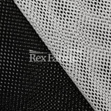 Diamond Crochet Polyester Spandex Fabric - Black/White, Diamond Crochet Mesh, 58/60" Width (1 Yard)