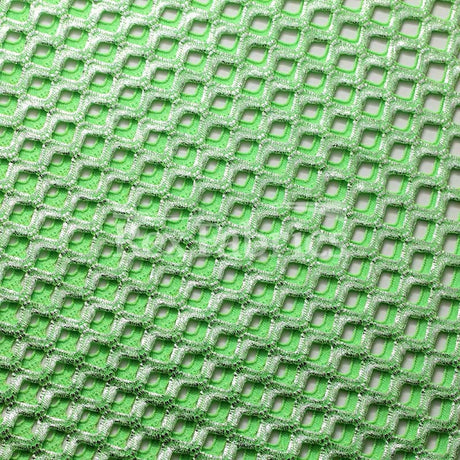 Diamond Mesh With Foil Poly Spandex Fabric - 12 Colorways, 4-Way Stretch Diamond Mesh, 58/60" Width (1 Yard)