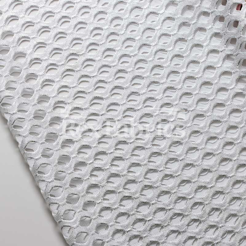 Diamond Mesh With Foil Poly Spandex Fabric - 12 Colorways, 4-Way Stretch Diamond Mesh, 58/60" Width (1 Yard)