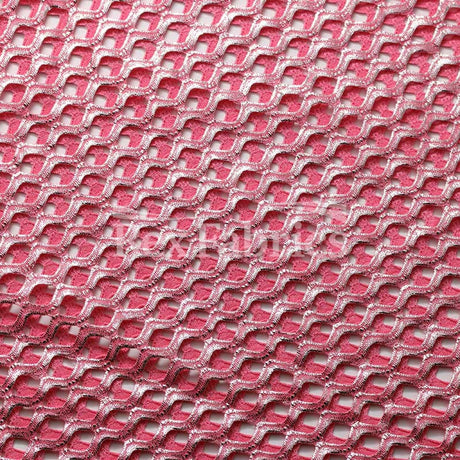 Diamond Mesh With Foil Poly Spandex Fabric - 12 Colorways, 4-Way Stretch Diamond Mesh, 58/60" Width (1 Yard)