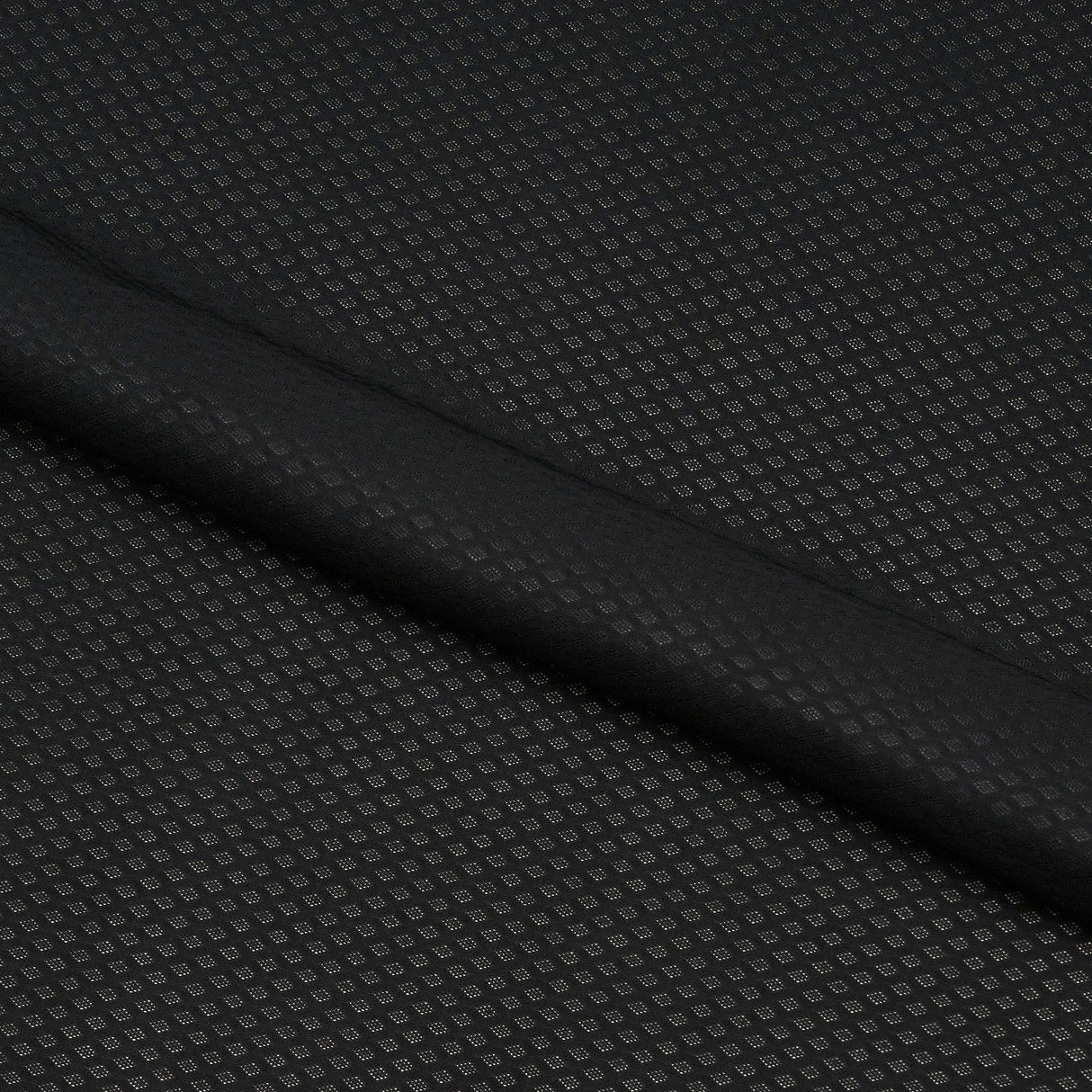 Diamond Jacquard Stretch Mesh Fabric - Black, White Diamond Pattern, 56" Width (1 Yard)