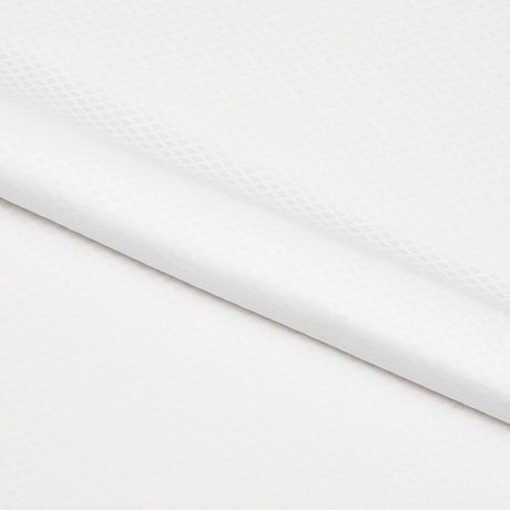 Diamond Jacquard Stretch Mesh Polyester Spandex Fabric - Black, White Diamond Pattern, 56" Width (1 Yard)