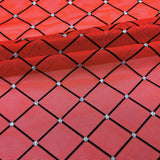 Diamonds Flocked Stretch Mesh
