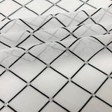 Diamonds Flocked Stretch Mesh Nylon Spandex Fabric - Flocked Glitter Mesh, 58/60" Width (1 Yard)