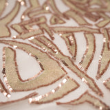 Diana Mesh Sequin Fabric - Cream, Fuchsia, Sequin Embroidered Mesh Fabric, 58" Width (1 Yard)