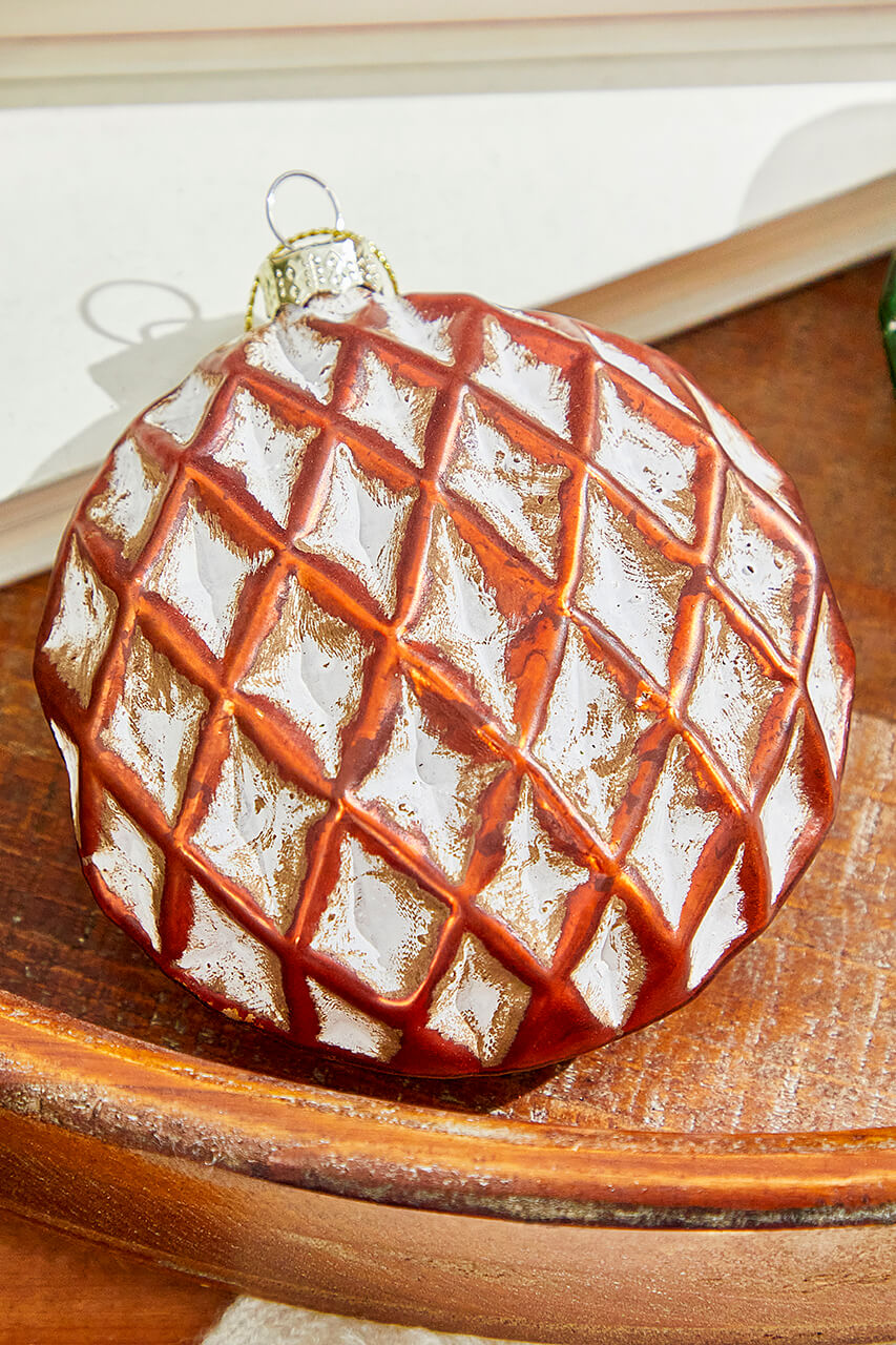4" Disc Glass Ornament