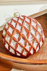 4" Disc Glass Ornament