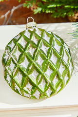 4" Disc Glass Ornament