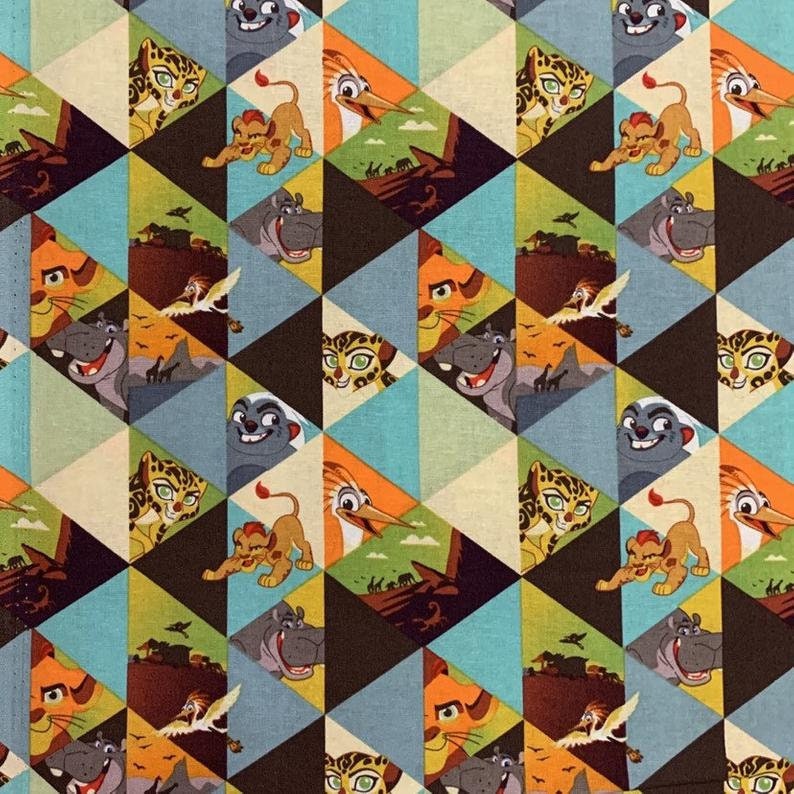 Quilting Cotton Disney Adventures Run Wild Simba