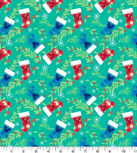 Flannel Fabric Disney Christmas Mickey Stocking