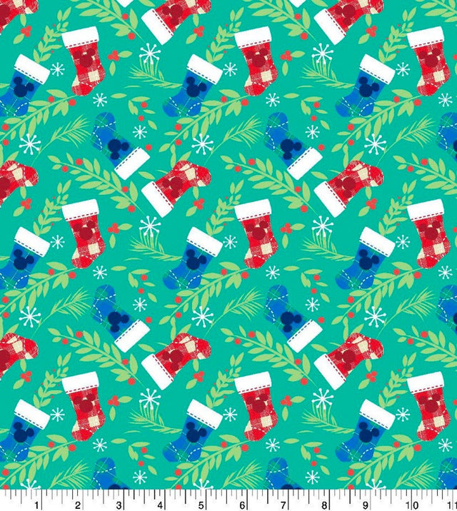 Flannel Fabric Disney Christmas Mickey Stocking