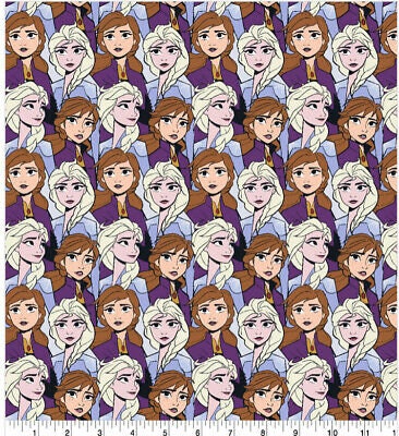 Knit Fabric Disney Frozen 2 Elsa & Anna Packed