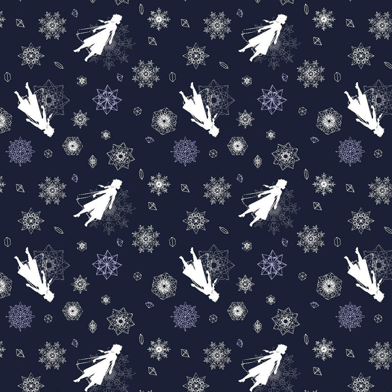Knit Fabric Disney Frozen 2 Elsa Snow and Ice 58" Wide