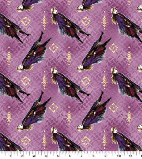 Quilting Cotton Disney Frozen 2 Anna Toss Metallic