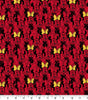 Knit Fabric Minnie Mouse on Red Disney
