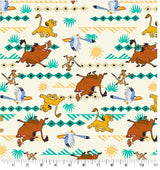 Quilting Cotton Disney Lion King Simba Geo Print