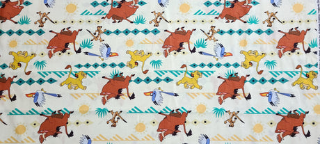 Quilting Cotton Disney Lion King Simba Geo Print