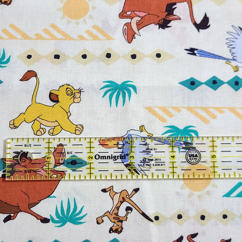 Quilting Cotton Disney Lion King Simba Geo Print