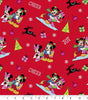 Quilting Cotton Disney Mickey & Friends Christmas Home for the Holidays