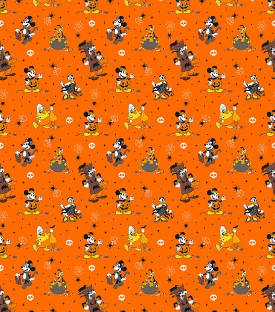 Quilting Cotton Disney Mickey Friends Pack Halloween