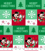 Quilting Cotton Disney Mickey Merry Christmas Present