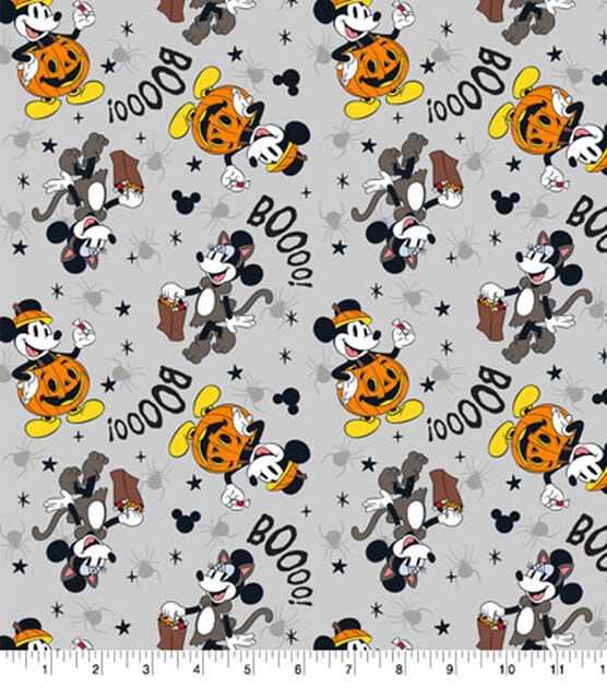 Quilting Cotton Disney Mickey Minnie Boo Halloween