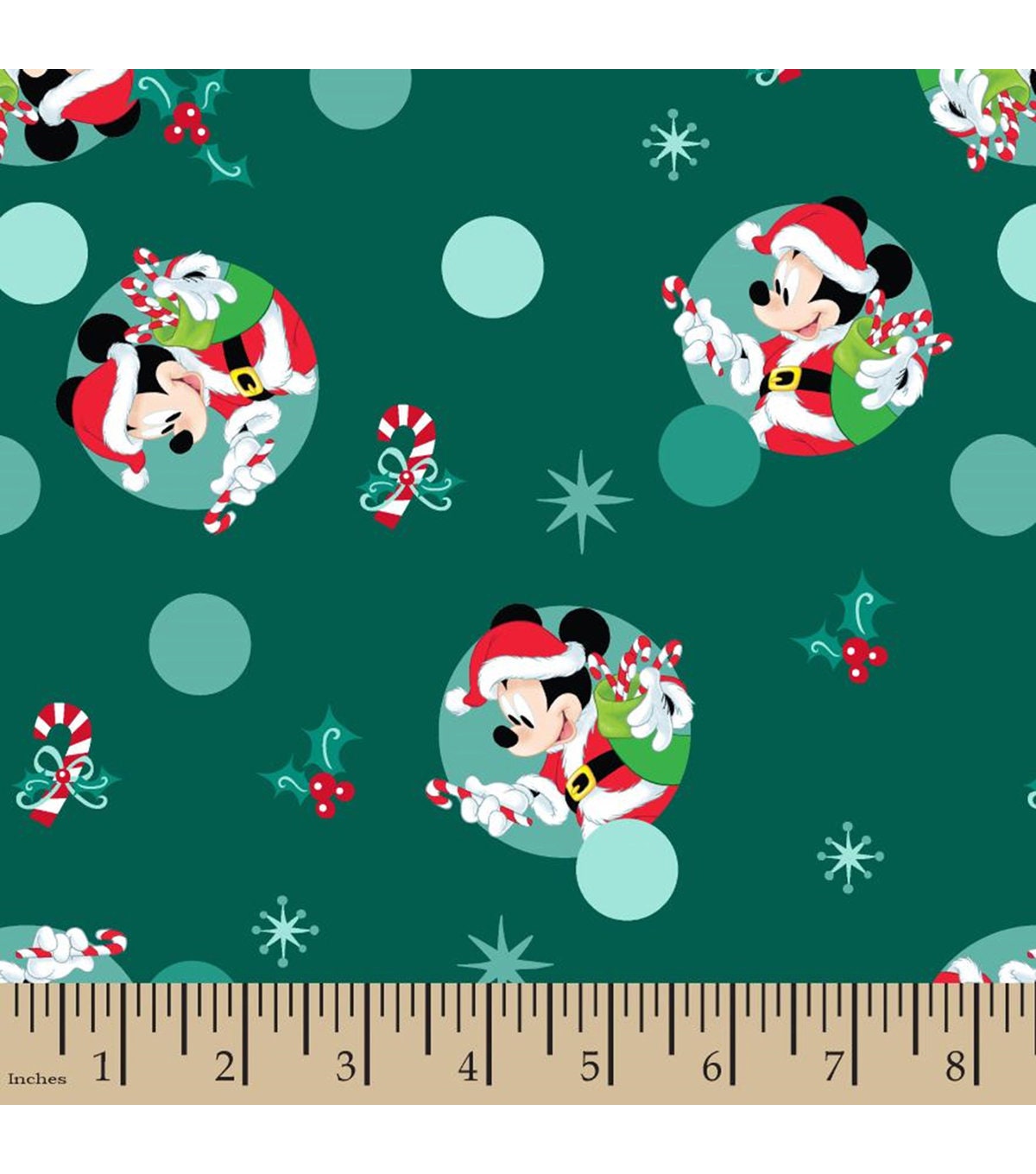 Stretch Knit Disney Mickey Mouse Christmas Fabric