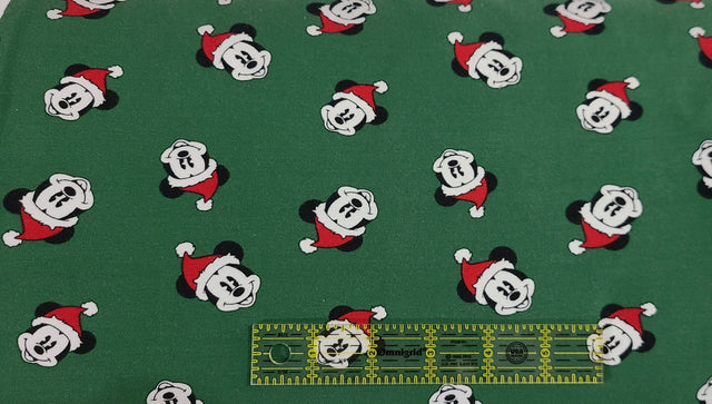 Knit Fabric Disney Mickey Mouse Santa Toss Christmas 58" Wide