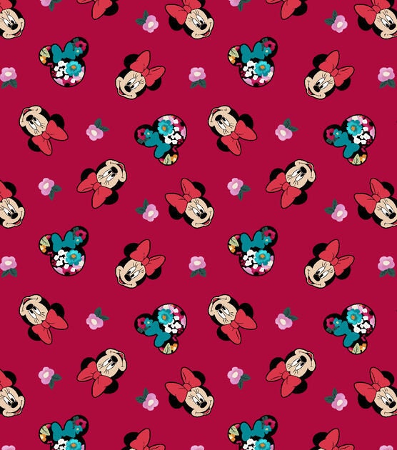 Quilting Cotton Disney Minnie Head Toss