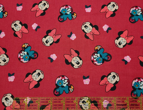 Quilting Cotton Disney Minnie Head Toss