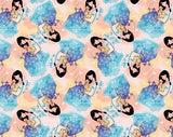 Quilting Cotton Disney Mulan Watercolor 100% Cotton Fabric