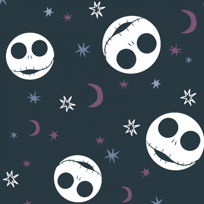 Quilting Cotton Disney Nightmare Before Christmas Jack Starlight Heads Halloween