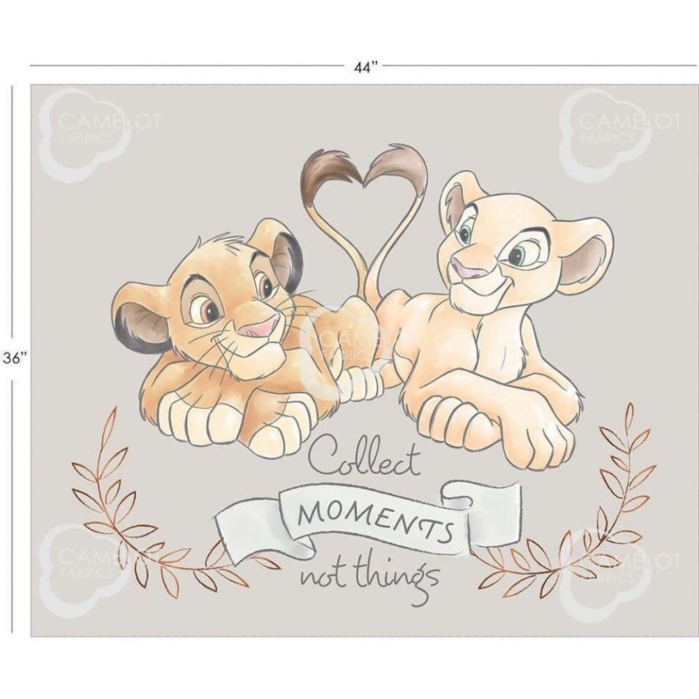 Fabric Panel Disney Simba & Nala Camelot