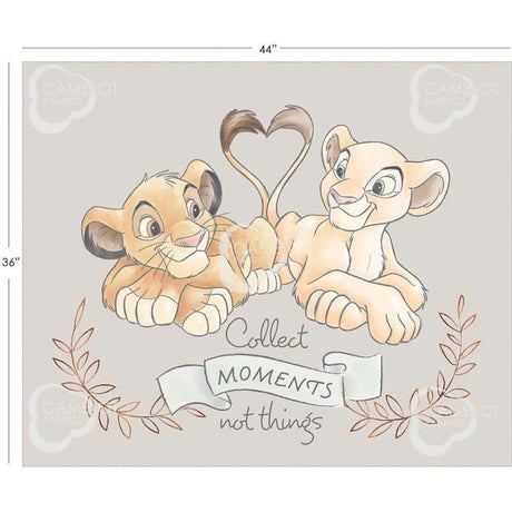 Fabric Panel Disney Simba & Nala Camelot