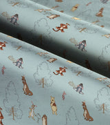 Quilting Cotton Disney Winnie the Pooh Group on Blue