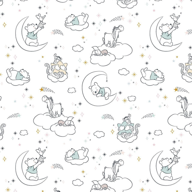 Quilting Cotton Disney Winnie the Pooh Baby and Friends